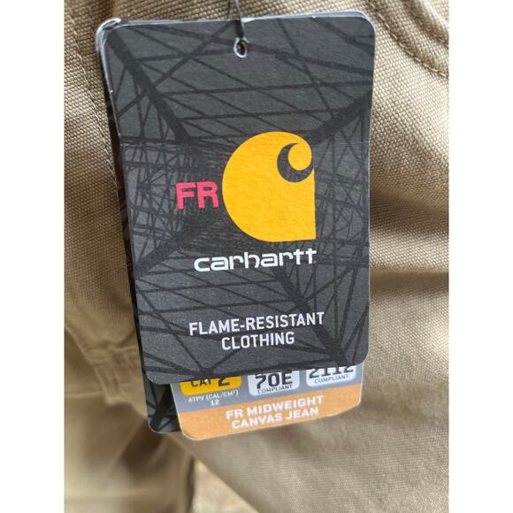 NEW Carhartt Flame Resistant Midweight Canvas Jean Pants Men’s Size 32 x 30 - Picture 7 of 9